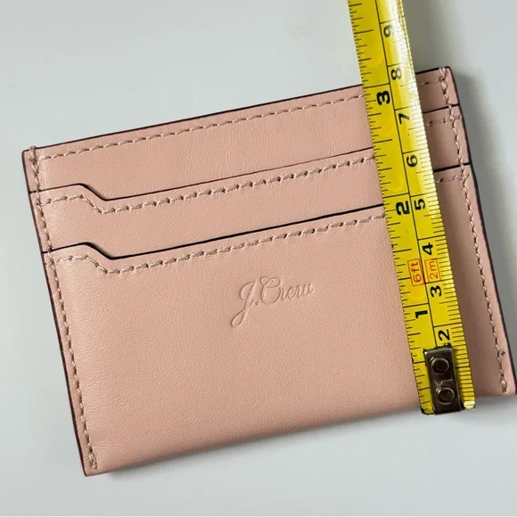 J.Crew Pink Leather Cardholder, NWOT - Picture 4 of 6